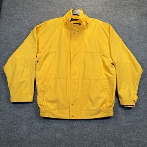 Paul & Shark Yachting Jacket Men Yellow XL Full Zip Bomber Windbreaker Blue Mesh